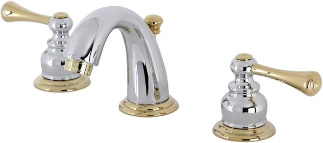 KB914BL Vintage Widespread Bathroom Faucet, Polished Chrome/Polished