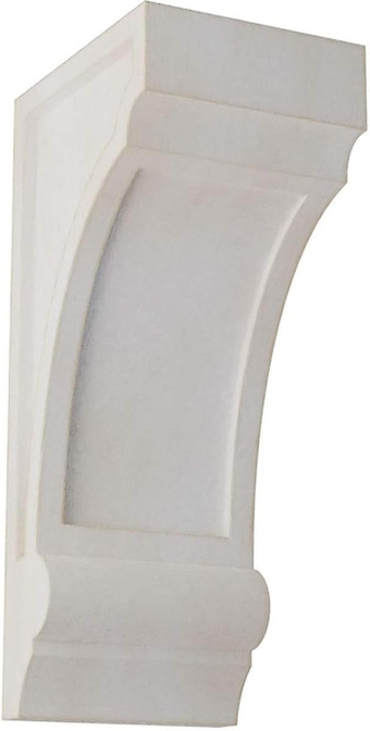CORWD04X05X10DIWH Diane Recessed Wood Vintage Decor Corbel, 4"W x 5"D x 10"H, Chalk Dust White
