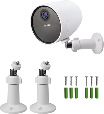 2Pack Adjustable Wall Mount for SimpliSafe Security Camera, 360° Rotation Mount Bracket for SimpliSafe Surveillance Cam, Outdoor Indoor Camera Wall Holder, White(Camera Not Included)