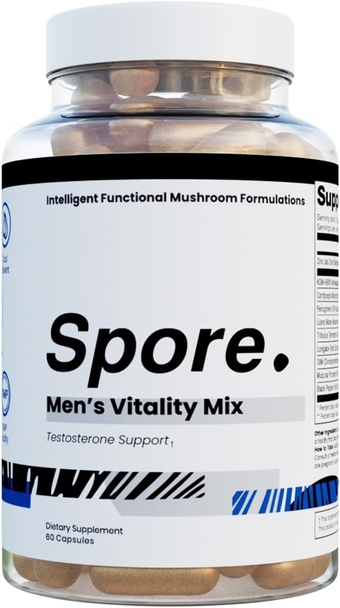 Men's Vitality - Intelligent Functional Mushroom Formulations | 60 Vegan Capsules (30 Day Supply) Cordyceps, Fenugreek, and Lion’s Mane | Stamina Support & Weight Management...