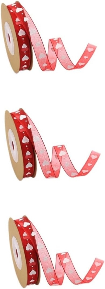 3 Rolls Gift Satin Ribbon Valentines Gift for Him Curling Ribbon Blue Wired Ribbon Valentine s Day Ribbons Valentines Day Ribbons Heart Packing Ribbon Gold Ribbon Baby Double Sided