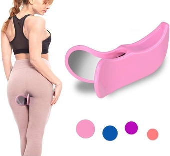 Women Kegel Exerciser, Hip Trainer, Pelvic Floor Muscle, and Inner Thigh Exerciser, Correction Beautiful Buttocks Bladder Control Device Postpartum Rehabilitation (Pink)