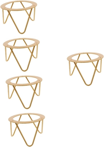 5pcs Furniture Tray Base Metal Display Stand Metal Coffee Table Legs Serving Tray Round Egg Base Orb Holder Snow Decorative Glass Balls Fruit Tray Rack Simple Iron Accessories