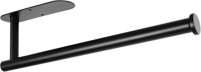 Black Paper Towel Holder for Kitchen,Under Counter/Shelf/Cupboard,Wall Mounted,Hanging,Cabinet Door Paper Towel Holder Stainless Steel Napkin Paper Towel Roll Holder Self Adhesive Paper Towel Hanger