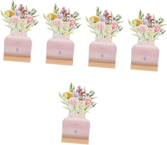 5 Sets 2023 Desk Calendar Desk Calender Desk Calendar 2023 Chinese Calendar 2023 Flip Calendar Desktop Wood Decor Decorative Desk Calendar Household Office Rabbit Paper