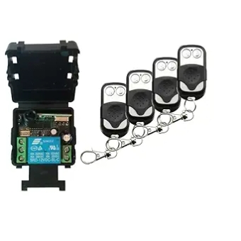 DC 12V 24V 1 CH Channel 1CH Mini Wireless RF Remote Control Light Switch 10A Relay Output Radio Receiver Module +Transmitter - (Color: 12V 315MHZ)