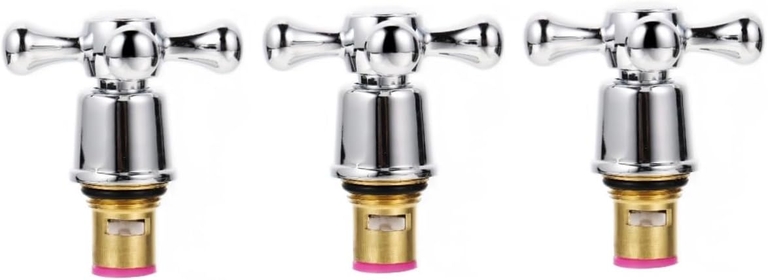 3pcs Cross Arm Faucet Handle Faucet Handles Replacement Cross Arm Tub Faucet Tap Handle Shower Faucet Tap Cross Faucet Tap Faucet Tap Head Tap Head Replacement Gold Knob Sink Brass