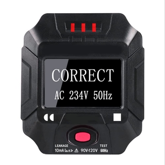 Outlet Tester with LCD Display Electrical GFCI Receptacle Detector 10MA, 90-120v Circuit Tester AC Voltage Socket Checker for Detects Common Wiring Problems
