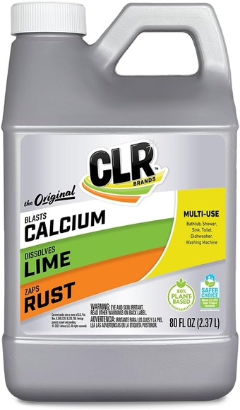 Calcium, Lime & Rust Remover, Blasts Calcium, Dissolves Lime Deposits, Zaps Stubborn Rust Stains and Hard Water Deposits, 80 Ounce Bottle