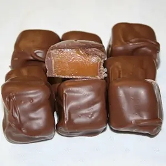 Chocolate Covered Caramels - Milk Chocolate, One Pound