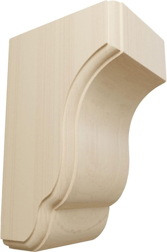 COR03X04X06CPRW Capistrano Mission Wood Corbels, 3 1/2"W x 4"D x 6 1/2"H, Rubberwood