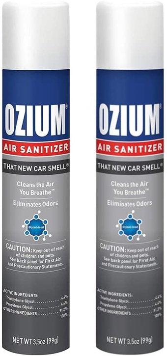 3.5oz Air Sanitizer Spray & Odor Eliminator for Homes, Cars, Offices and More, New Car Smell, (Pack of 2)