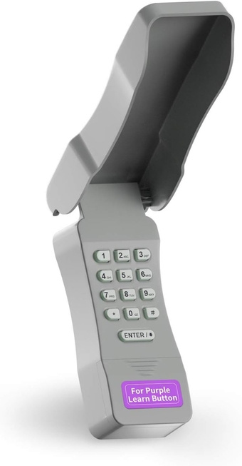 Wireless Garage Door Keypad Purple Learn Button, 315MHz Chamberlain/LiftMaster/Craftsman, Keyless Entry for 3 Garage Doors