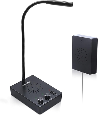 Window Speaker Intercom,2 Way Intercom System for Business,Anti-Interference Loud Speaker,for Bank,Counter,Hospital,Restaurant