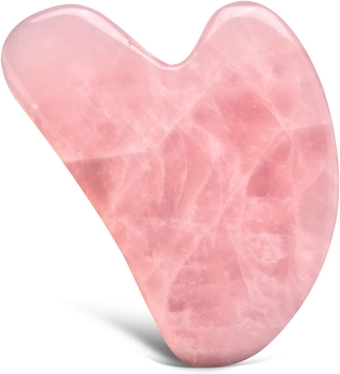 Gua Sha Scraping Massage Stone - Face & Body Natural Crystal Jade Stone Massager Trigger Point Treatment, Heart-Shape Beauty Gua Sha Facial Lifting Tool Board for Skin Care SLJDMSGST10