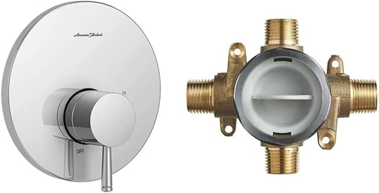 TU064500.002 Serin Trim Kit in Chrome with Flash Rough-In Valve