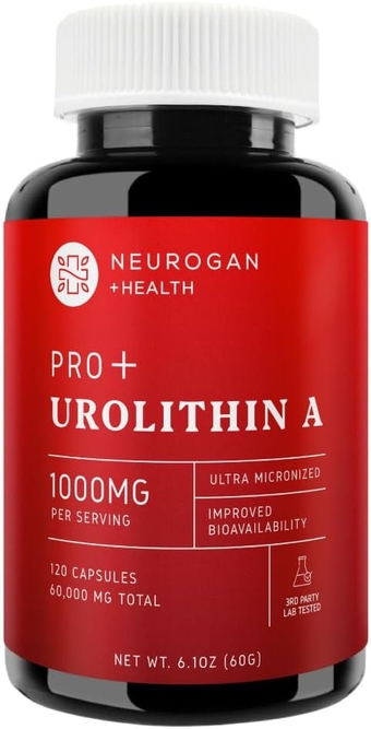 Enhanced Strength Urolithin A Pro Capsules - 1000mg, 120 Count - Advanced Cellular Health & Vitality - 60,000mg Ultra Micronized - Lab Verified, Made in USA*