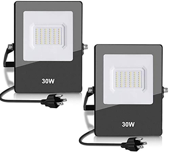 LED Flood Light Outdoor Security Lights, 2PACK 30W=300W Super Bright Outdoor Light Fixture, ETL Certifiated Outside Lights for House Garage, Patio, Garden, Porch, Stair, IP65 Waterproof, 6000K