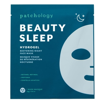 Hydrogel Face Mask with Retinol and Peptides Beauty Sleep - Gel Face Mask for women and men to reduce fine lines, and hydrate skin. 1 count.