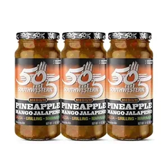 Pineapple Mango Jalapeno Salsa and Grilling Sauce, Medium (3-17oz Value Pack)