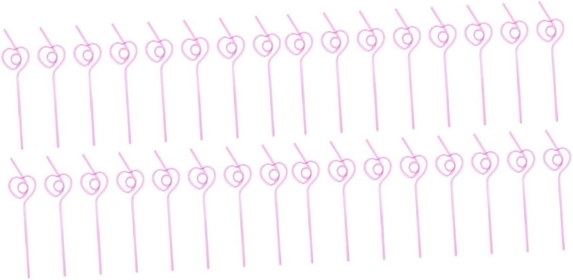 50 Pcs straw Drinking Sipping colored drinking Beverage bridal shower favors wedding bar wedding party supplies hawaii decor coffe tumbler child Heart-shaped the pet glass bottle
