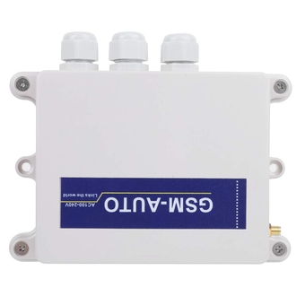 GSM‑AUTO‑4G 4G/3G/GSM Door Gate Opener Dual Relay Wireless Remote Switch Controller SMS Relay Controller with One Alarm Input for Garage/Hangar/Warehouse