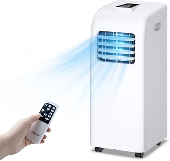 Air Conditioner Portable 8,000 BTU w/Remote Control, Built-in Dehumidifier & Fan Modes, Quite Single Room AC Unit Cools Room Up to 200sq. ft, Floor Air Conditioner for Office, Dorm, Bedroom