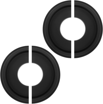 2 Packs Split Ceiling Medallion 10 Inch Ceiling Fan Medallion Chandelier Medallion, 10" OD x 3 3/4" ID, Matte Black