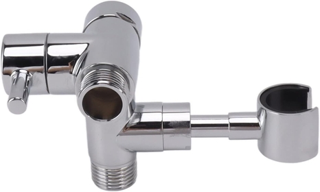 Shower Head Arm Diverter, Water Splitter for Shower Head and Hose, Copper Shower Head Diverter with Two Water Outputs, for Hand Held, Diverter Valves (108 Electroplating)
