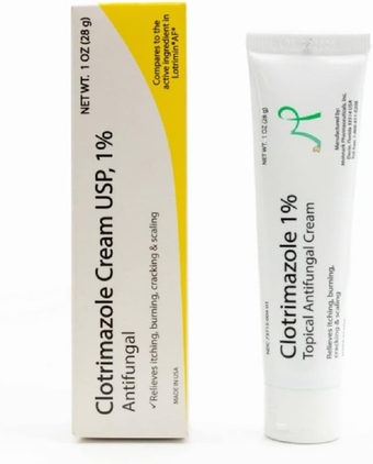 Clotrimazole Cream USP, 1% Topical Antifungal Cream, Treats Athlete's Foot | Jock Itch Cream | Ringworm Cream
