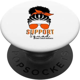 Support Squad Kidney Cancer For Black Women Kidney Cancer PopSockets Swappable PopGrip