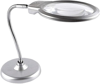 LDCHNH Shangshihua Desktop Magnifying Glass 10 Times High-definition With Light Portable Electronic Repair 20 Times Table Lamp High Power Optical Lens For The Elderly Reading Extra Large Table Optical