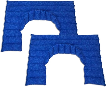 Reusable Microwave Heat Pad - Microwave Heating Pad for Neck, Shoulders & Upper Back, Cold & Hot Pack, Heat Pack Warming Pad, Microwavable Heating Pads - Blue Marble 2 Packs XL