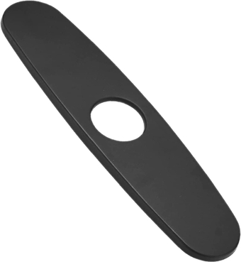 Sink Hole Cover, Escutcheon Plate Stainless Steel Deck Plate for 1 or 3 Hole Bathroom or Kitchen Sink Faucet Mixer Tap 10" Black Stainless Steel