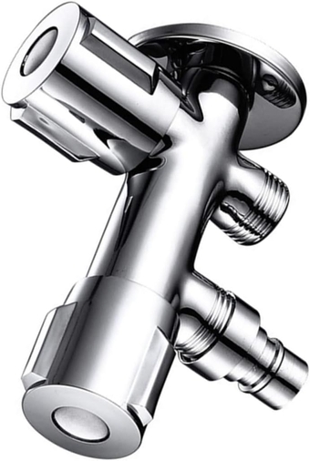 Faucet Valve Sink Washing Machine Sink Faucets Angle Stop Valves Water Diverter Adapter for Washing Machine Washing Machine Supplies Shut off Valves Toilet Stainless Steel