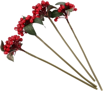 8 Pcs Berry Floral Arrangements Holiday Ornaments Christmas Tree Ornament Faux Holly Berries Pine Tree Picks Christmas Holly Flower Picks Floral Bouquet Iron Wire Delicate Stems