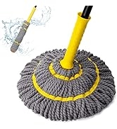 Self Wringing Twist Mop, Wet Mop for Floor Cleaning with 57 " Long Handle, Heavy Duty Floor Mop f...