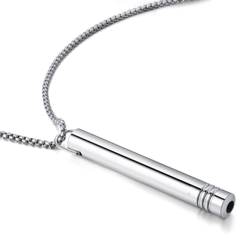 Titanium Emergency Whistle,Mind Anxiety Breathing Necklace Meditation Gifts, Anxiety Breathing Tool, Relax, Four Colors