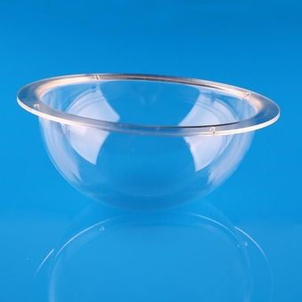 Ricrrover Diameter 6 Inch/150mm w/4 Holes Clear Acrylic Dome Flange Clear Plastic Hemisphere Indoor/Outdoor CCTV Replacement Clear Dome Camera Cover Security Dome Camera Housing
