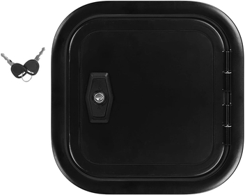 Camper Baggage Door for Camper Motor, RV Baggage Door Proof Square Rounded Corner Black Compartment Storage Door