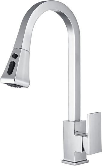 Kitchen Faucet with Pull Down Sprayer Brass Kitchen Sink Faucet Commercial Modern Hot and Cold Water Pull Out Kitchen Faucets Deck Mounted Sink Taps,