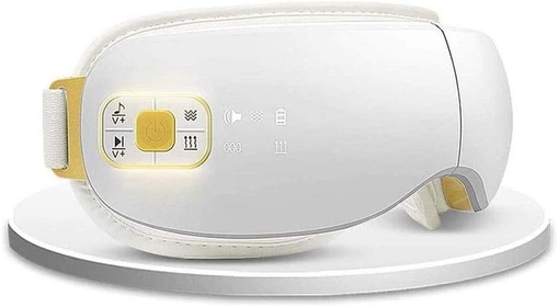 Eye Massager with Heat, Compression Music Rechargeable Eye Therapy Massager for Relieve Eye Strain Dark Circles Eye Bags Dry Eye Improve Sleep
