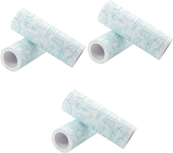 6 Rolls Roll paper for kitchen uses kitchen supplies kitchen wipe kitchen towel kitchen rag clean non-woven fabric kitchen cloth