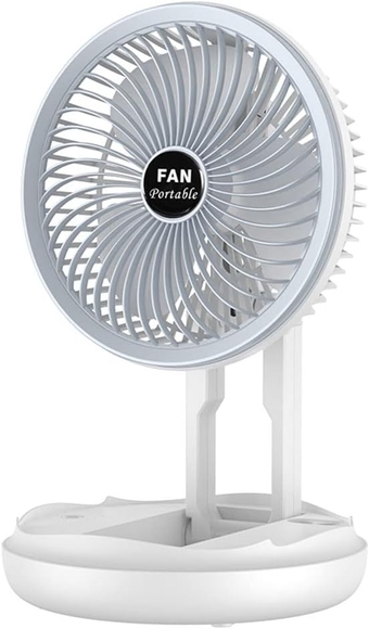 Folding Desk Fan, 4 Speeds Adjustableng Wind Usb Fan, Wall Mounted Feature Small Fan with Hook,Rechargeable Personal Table Fan & Quite Fans for Bedroom, Office, Dormitory,Camping/No Light