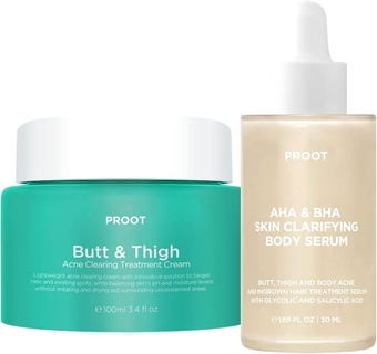 Butt Acne Spot Cream & Butt Acne & Ingrown Hair Serum | | AHA & BHA Butt Acne and Ingrown Hair Cream and Serum for Bikini Area | After Waxing Skin Care