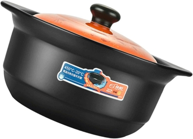 Ceramic Casserole Steamer Cookware Home Casserole Kitchen Casserole Ceramic Cooking Pot with Lid Milk Pan Hot Pot Casserole Cooking Pan with Lid Multifunction Ceramics Clay Pot