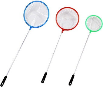 Aquarium Fish Net Skimmer Net – 3 Pcs Quick Catch Mesh Wire Net Safe for All Fish – 3 Inches, 4 Inches, 5 Inches