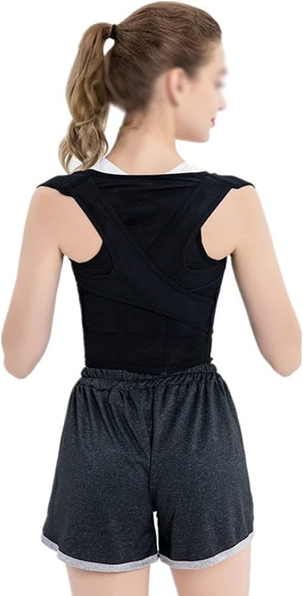 Lumbar Posture Corrector for Back Brace Adjustable Back Support Belt Shoulder Protection Posture Corset Adult (Color : D, Size : 2XL)