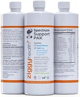 Spectrum Support II Pak - Liquid Supplement, Good Tasting, Multivitamin Kids, Focus Aid Drink, Improve Gut Health, Cognitive Function, Brain Health, Digestive Support (16 oz)