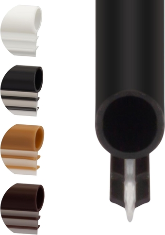 Window Weatherstrip Seal Kerf Mount Slot 5/16" Bulb 4 Colors and 5 Length Options (10ft, Black)